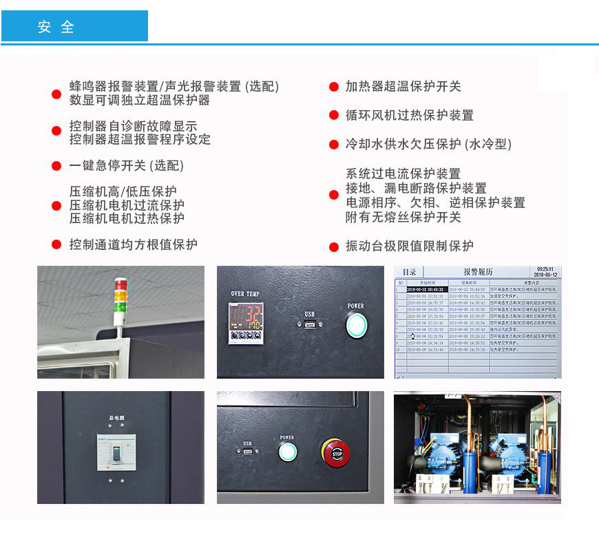 步入式三綜合試驗(yàn)箱安全性